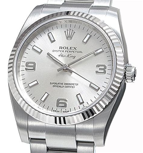 rolex air king bezel size|rolex air king price guide.